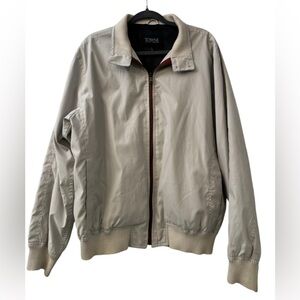 Vintage Towne by London Fog Men’s Lightweight Bomber Jacket, Beige, Size L